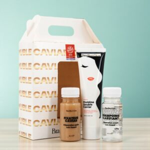 Pack Lissage protéine double caviar pour cheveux Brazilian Glow