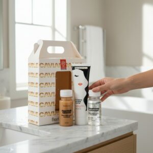 Pack Lissage protéine double caviar pour cheveux Brazilian Glow