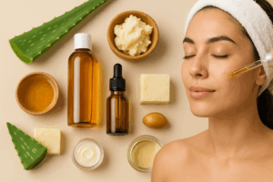 Découvrez les bienfaits des produits naturels pour la peau et les cheveux huiles végétales, beurres, extraits de plantes, routines et erreurs à éviter. Un guide soinbeaute.tn pour une beauté saine et durable
