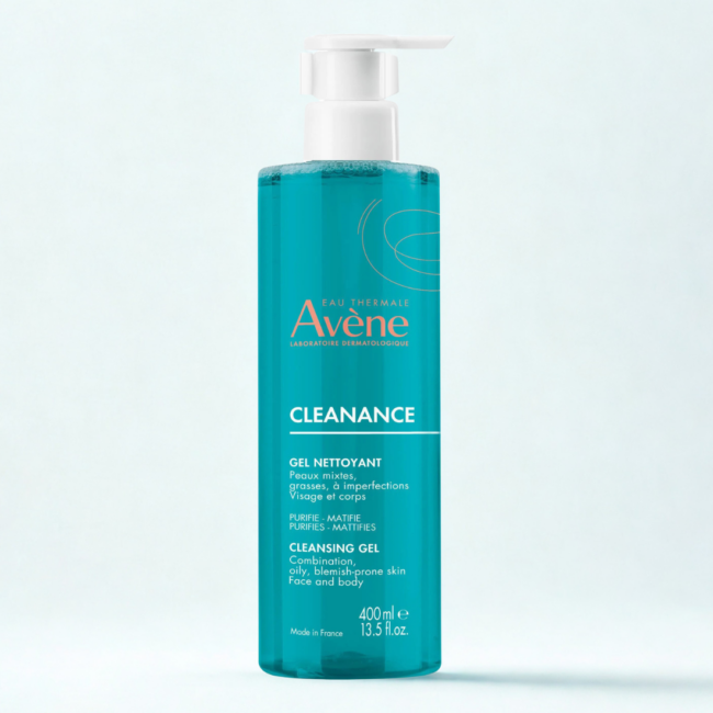 avene cleanance gel nettoyant 400ml peau grasse