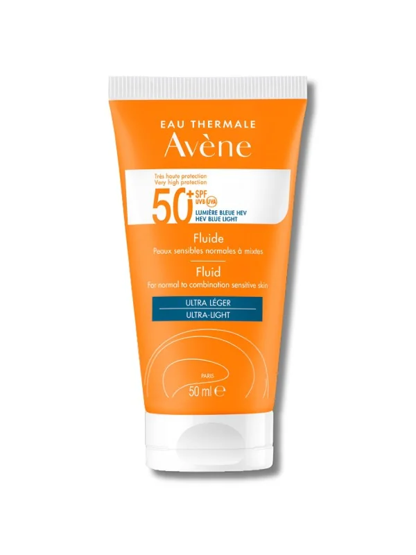 avene-fluide-spf-50-peau-sensible-normales-a-mixtes-50ml-beaute-avene avene fluide spf 50 écran solaire visage