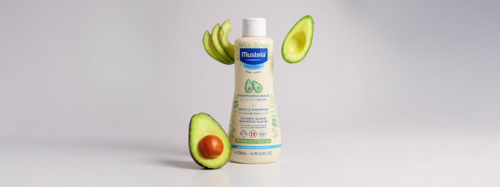 shampoing doux bébé Mustela à l’avocat bio 200 ml