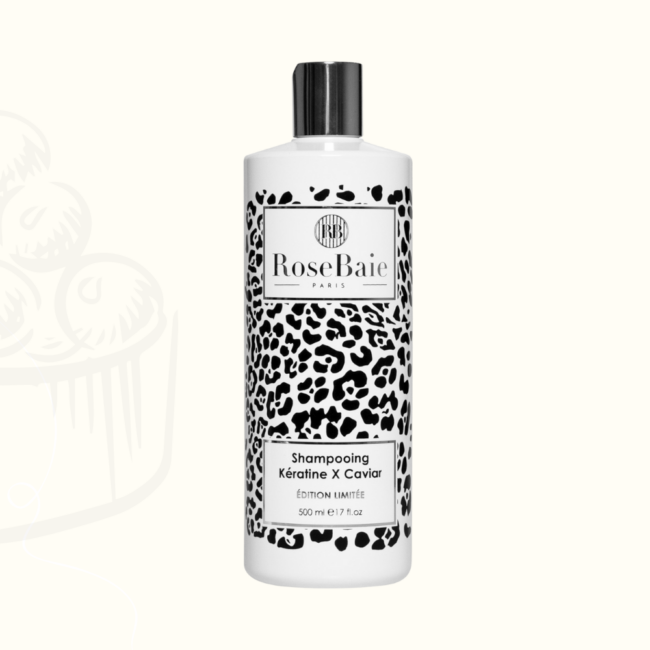 Shampooing kératine et caviar Rose Baie 500 mll Shampooing kératine et caviar Rose Baie 500 ml pour cheveux abîmés