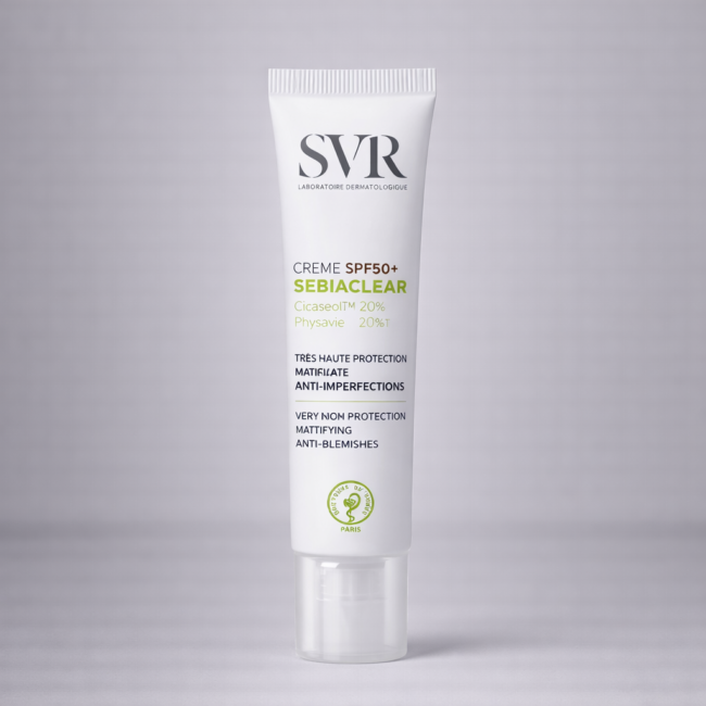 sebiaclear creme solaire visage peau grasse svr tunisie