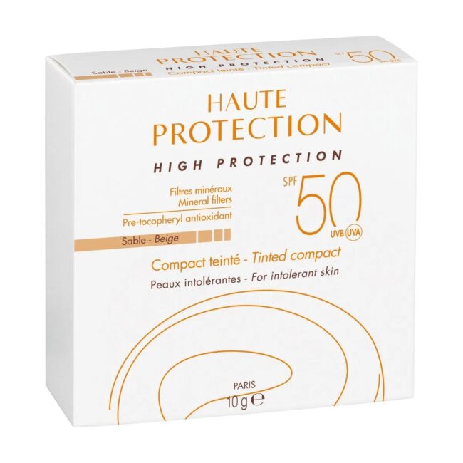 avene haute protection compact teinte spf50 beige sable 10g ecran solaire visage spf50 compact avene