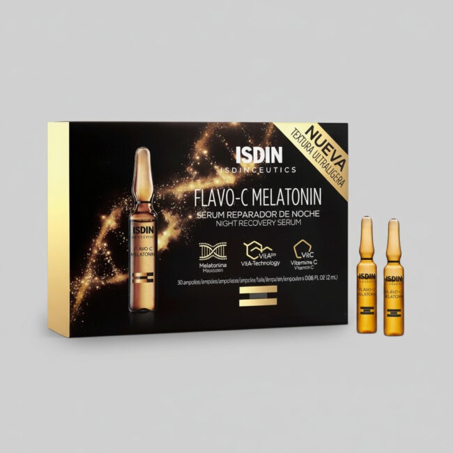 ISDIN ISDINCEUTICS FLAVO C MELATONIN SERUM REPARATEUR NUIT 30 UNIDOSES DE 2ML flavo c melatonin serum nuit isdin tunisie