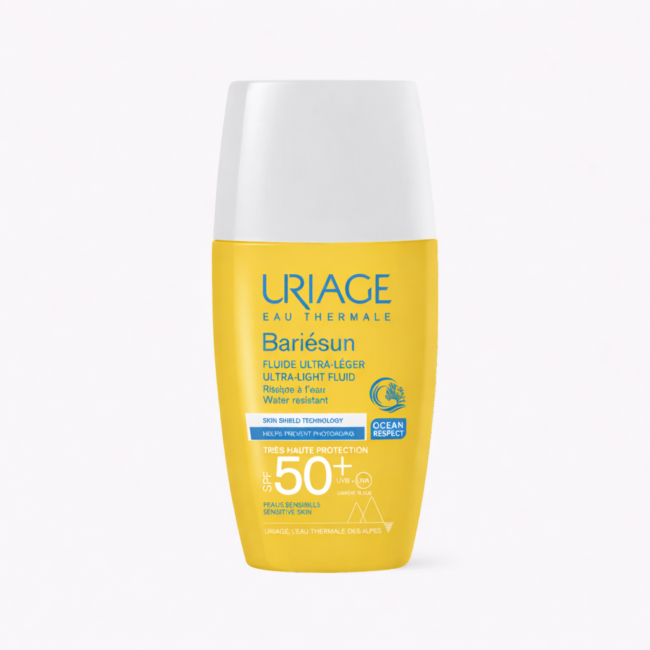 URIAGE BARIESUN FLUIDE ULTRA LEGER SPF50+ 30ML bariesun fluide ultra leger spf50 protection solaire uriage tunisie