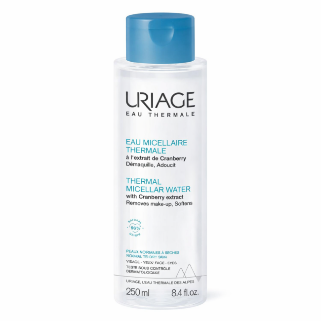 URIAGE EAU MICELLAIRE THERMALE PEAUX NORMALES A SECHES 250ML eau micellaire peaux normales seches nettoyant visage uriage tunisie