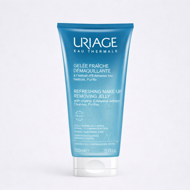 URIAGE EAU THERMALE GELEE FRAICHE DEMAQUILLANTE 150ML gelee fraiche demaquillante eau thermale demaquillant visage eau thermale uriage tunisie