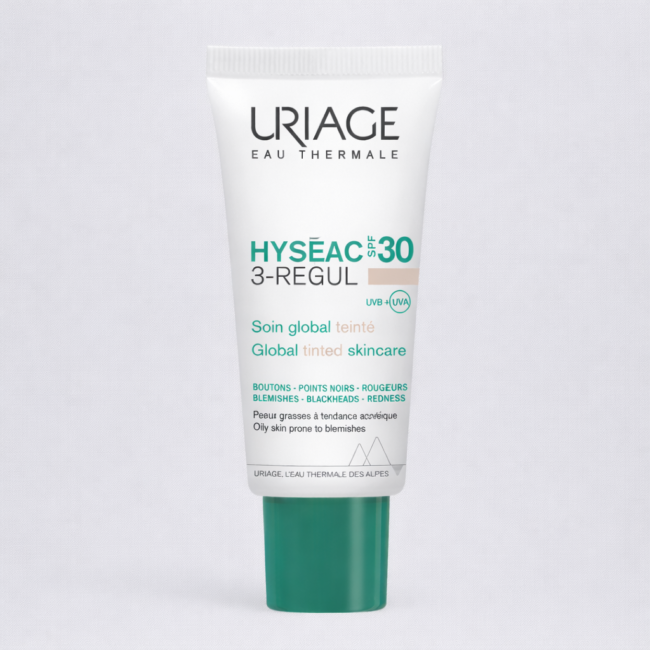 URIAGE HYSEAC 3 REGUL SOIN GLOBAL TEINTE SPF30 40ML soin global teinte anti imperfections uriage soin visage uriage tunisie