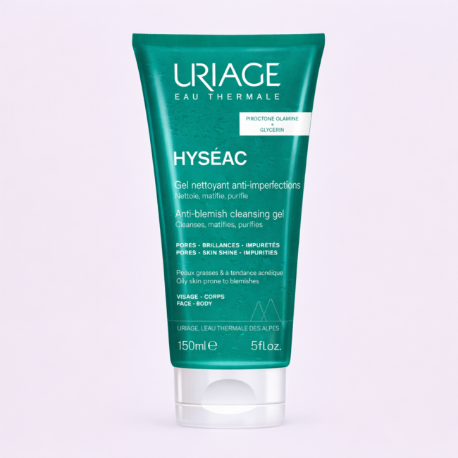 URIAGE HYSEAC GEL NETTOYANT 150ML gel nettoyant doux peaux mixtes grasses uriage tunisie