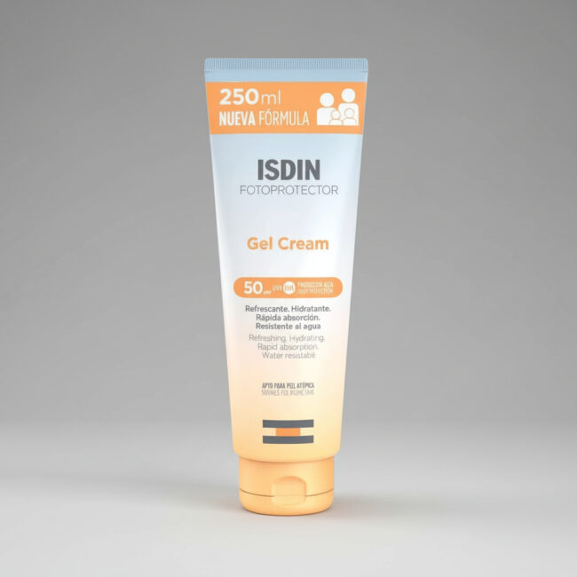 ISDIN PHOTOPROTECTEUR GEL CREAM SPF50 250ML photoprotecteur gel cream spf50 isdin tunisie