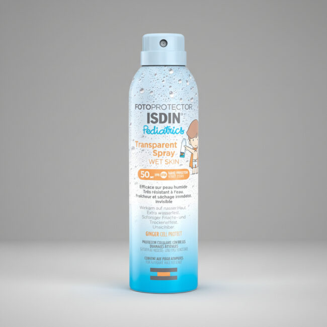 ISDIN PHOTOPROTECTION PEDIATRICS TRANSPARENT SPRAY KIDS SPF50 250ML pediatrics spray solaire enfant spf50 isdin tunisie