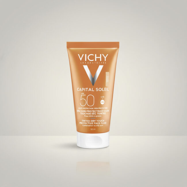 vichy emulsion toucher sec teintee spf50