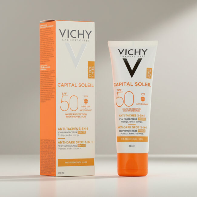 vichy capital soleil anti taches teinte ecran solaire visage vichy