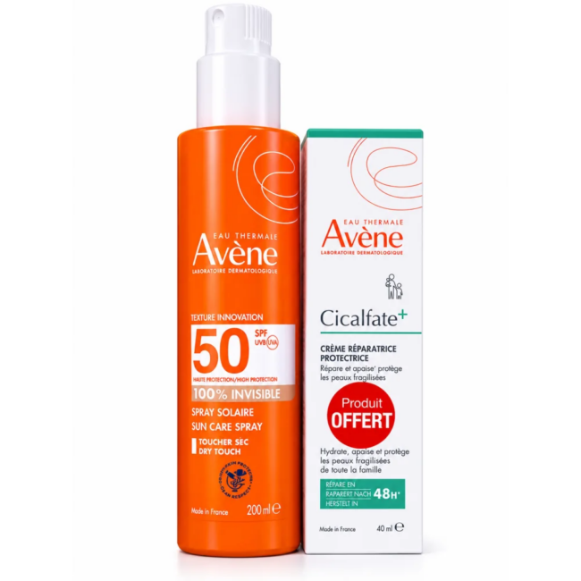 avene spray solaire invisible spf50 adulte 200ml avene cicalfate crme reparatrice 40ml offerte