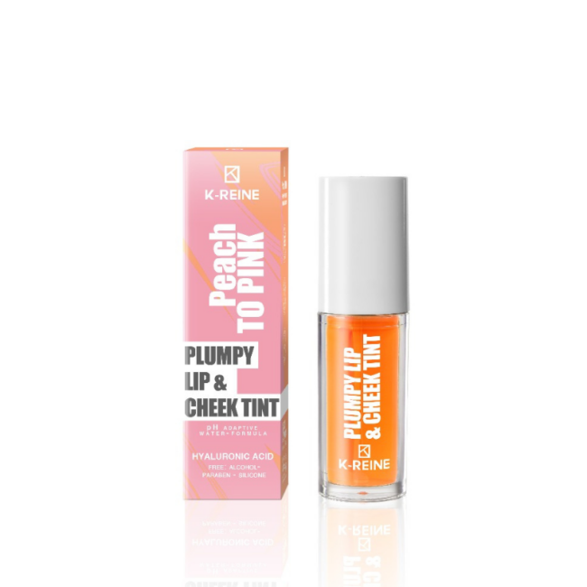 k reine plumpy lip cheek tint peach to pink 6ml