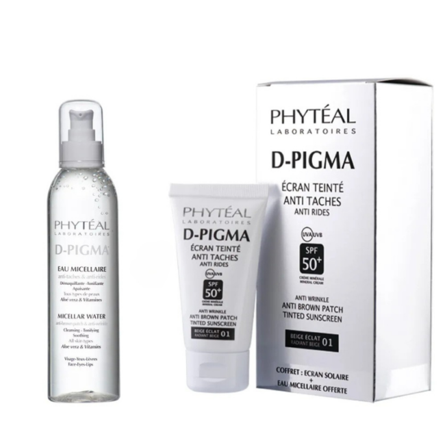 phyteal dpigma ecran teinte beige eclat spf50eau micellaire a l aloe vera 150ml offerte soin visage tunisie