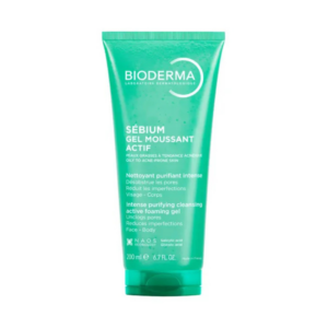 bioderma sebium gel moussant actif 200ml peaux grasses a tendance acneique