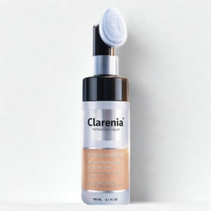 clarenia luminance effect mousse nettoyante eclaircissante avec brosse 150ml (1)